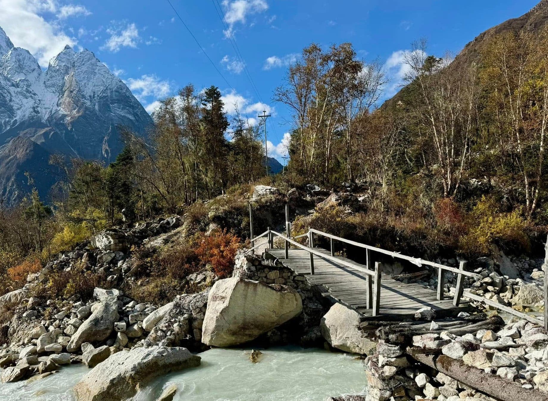 Trek from Bhimthang to Tilje village (2300 m) – 4 hrs - 13km) then drive to Besisahar - 3 Hrs