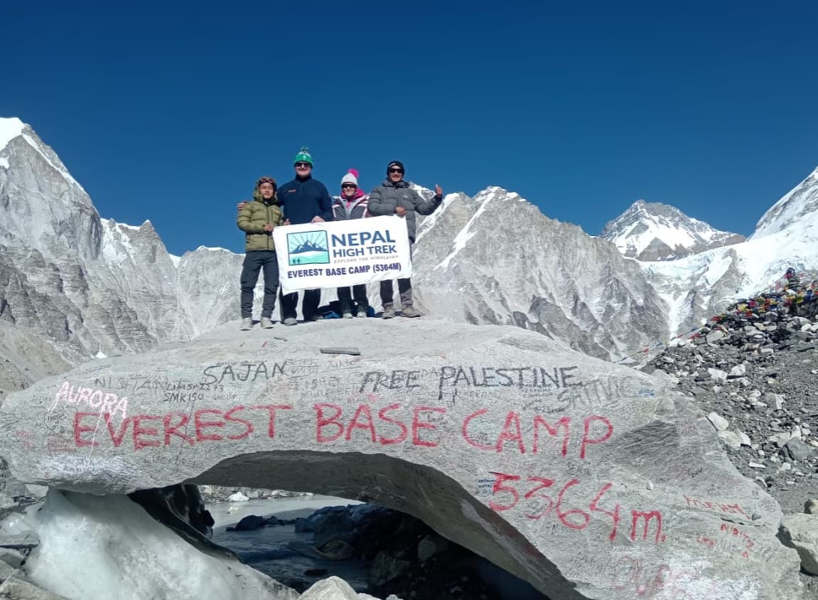The world's tallest base camp of Everest (5364m)