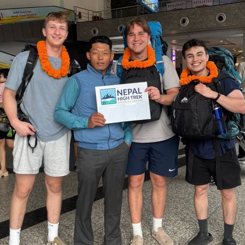 Nabin Receiving guest at the airport