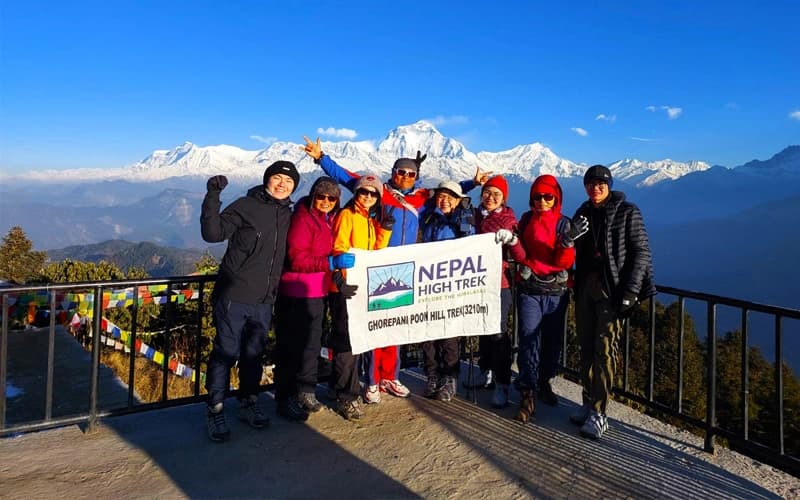 Trek from Ulleri Village to Ghorepani 2,874 m – 6/7 hrs.
