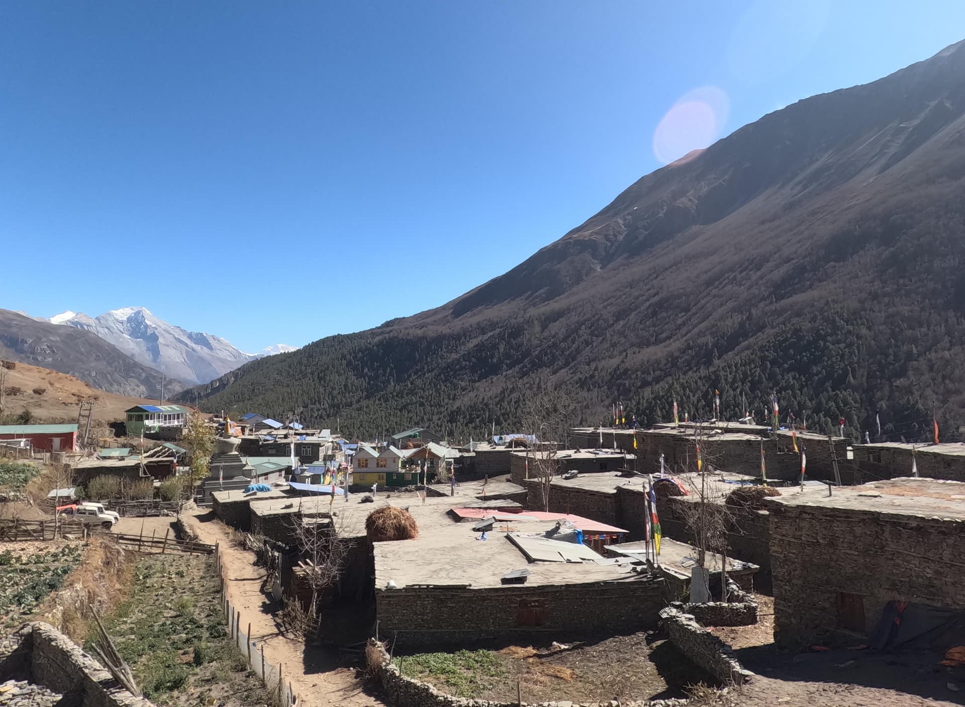 Trek from Khangsar village to Tilicho Base Camp (4050m) – 3/4 hours.