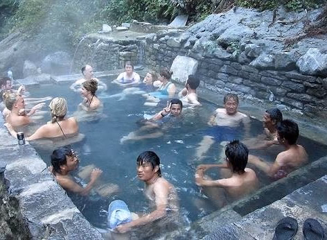 Drive to Tatopani by local bus and fun with natural hot spring (650m-57km): 3/4 hours