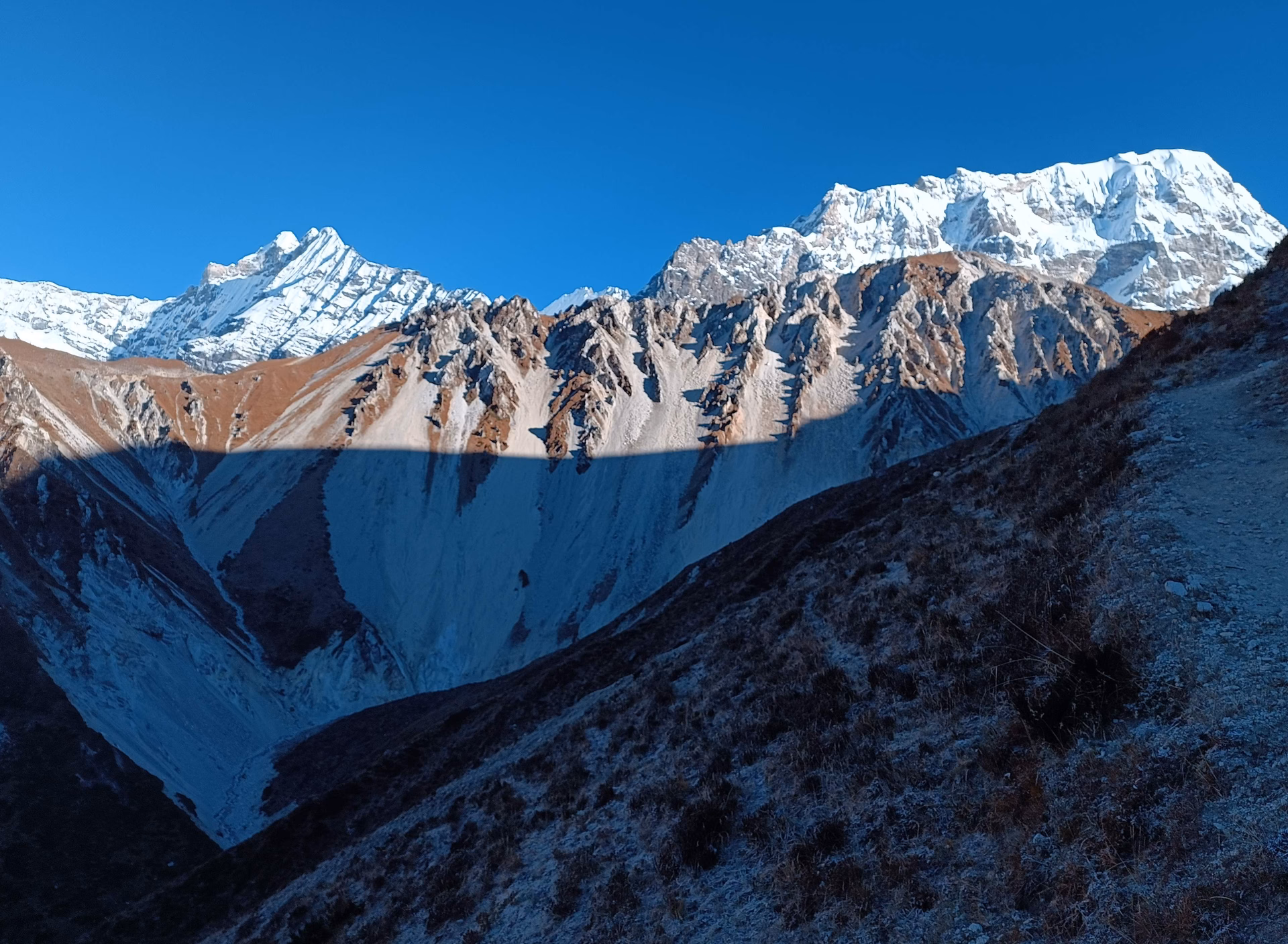 Trek from Kyanjin Gompa to Lama Hotel (2450m) - 7/8 hrs - 21km