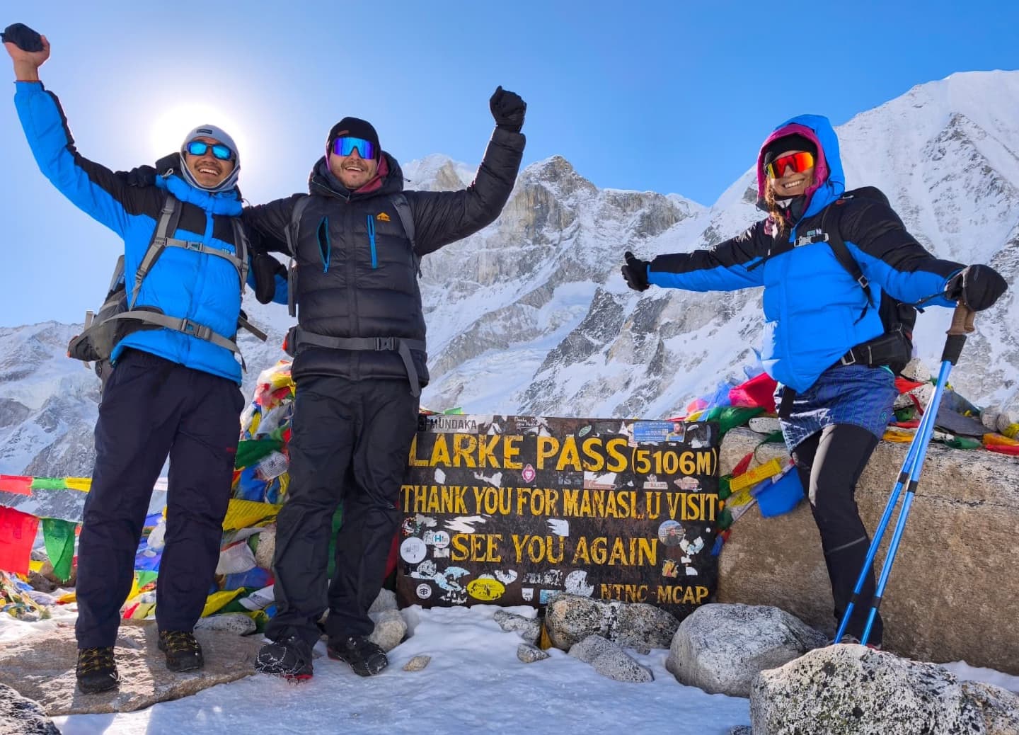 Beautiful Larkya La Pass in the Manaslu region of Nepal