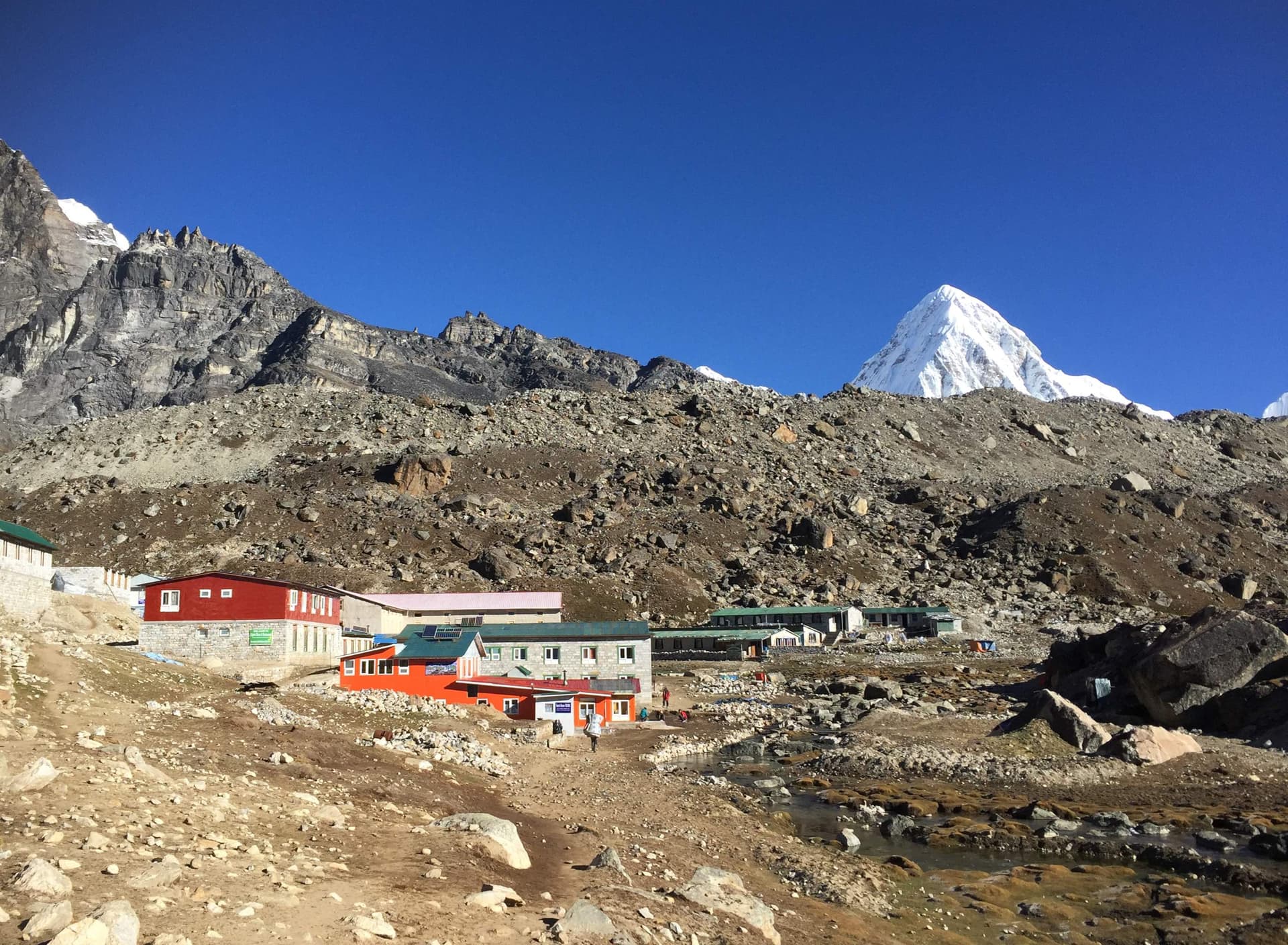 Morning climb on top Kalapathar 5,545 m trek to Lobuche 4,865 m – 5/6 hrs.
