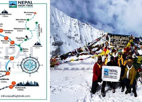 Manaslu Circuit Trek Map and Route