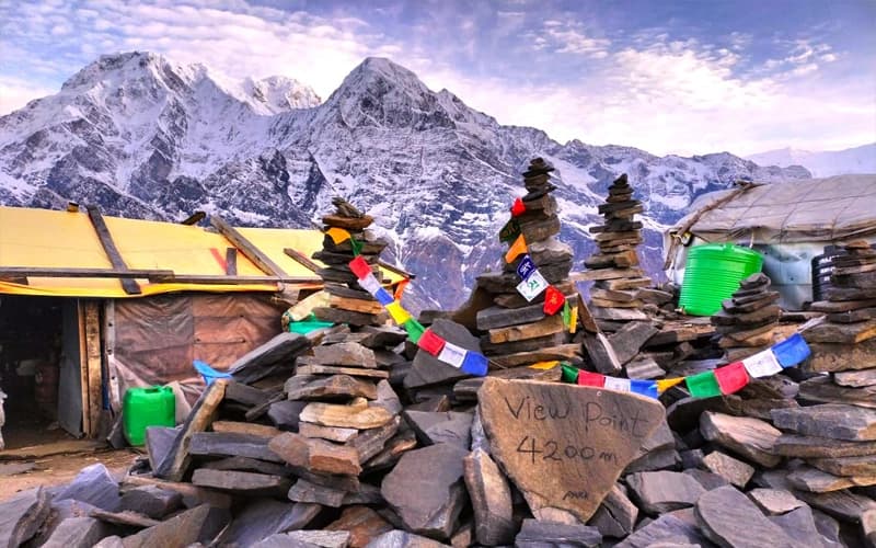 Trek from Deurali to Low Camp (2,990m) 9514ft – 6/7 hrs.