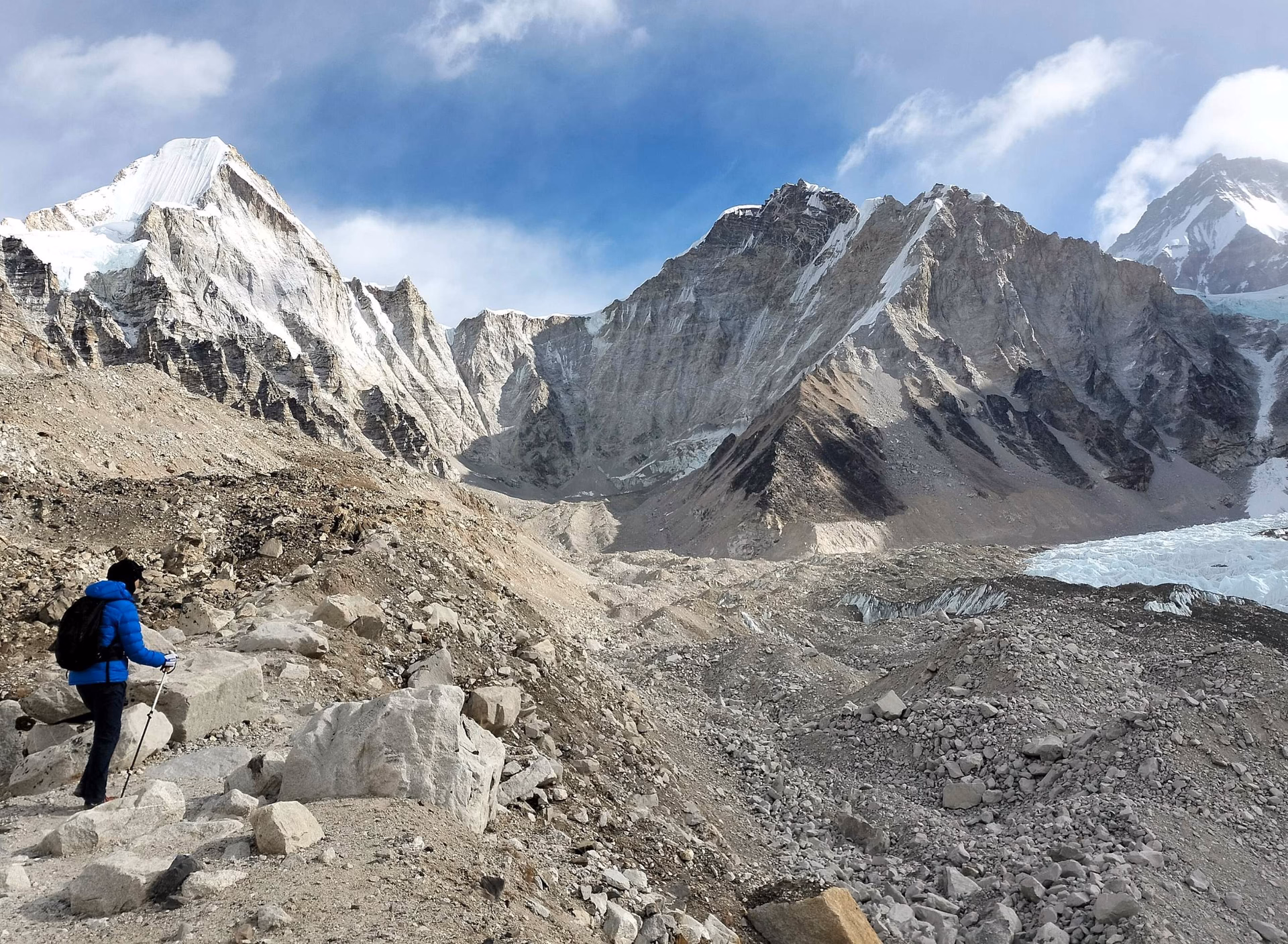 Trek from Lobuche to Gorakshep (5,180 m - 3 hrs) Everest Base Camp 5, 364 m – 4/5 hrs.