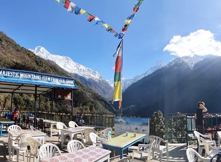 Trek from Deurali to Annapurna Base Camp (ABC) at 4,130 m – 5/6 hrs.
