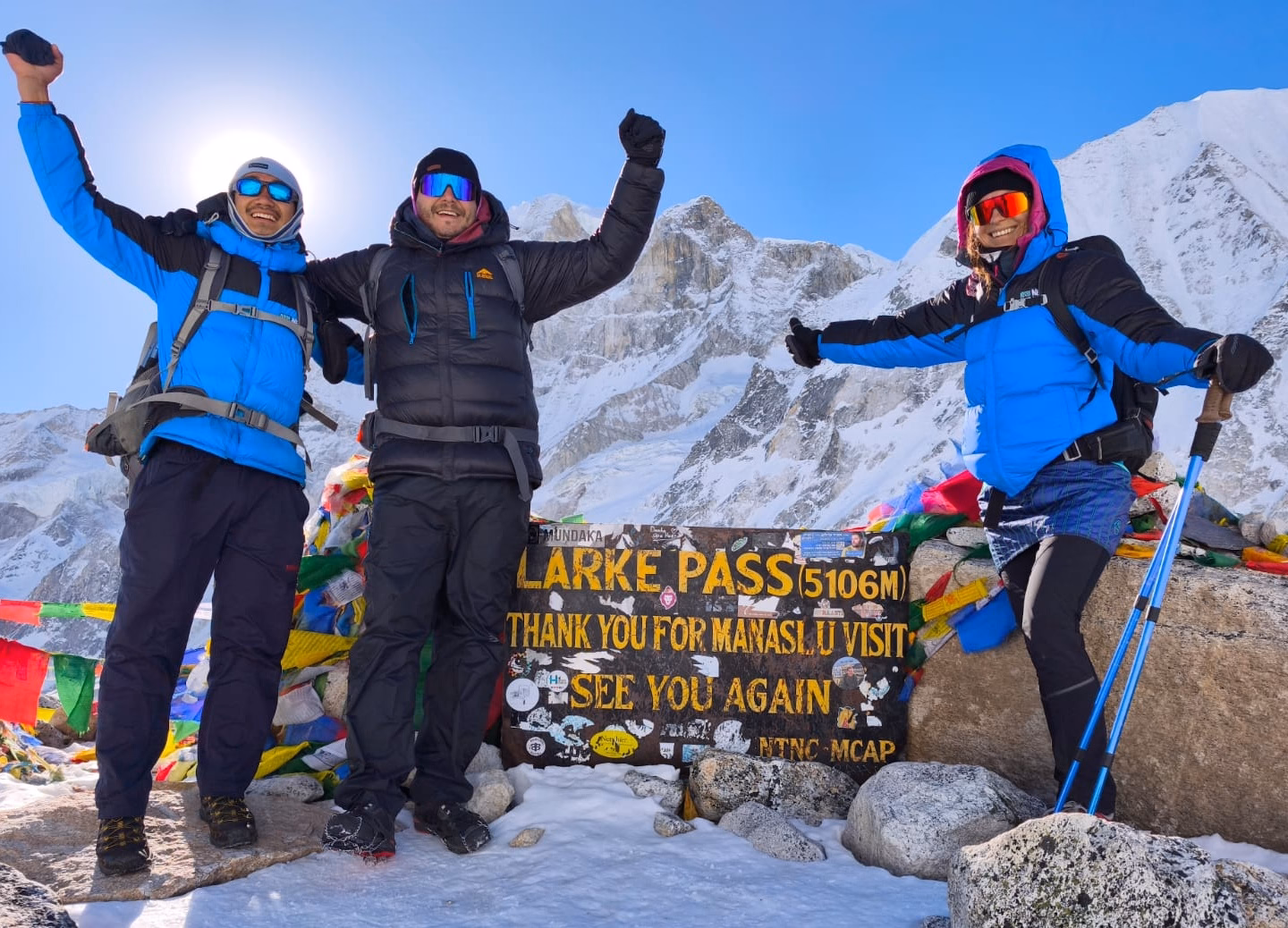 Beautiful Larkya La Pass in the Manaslu region of Nepal