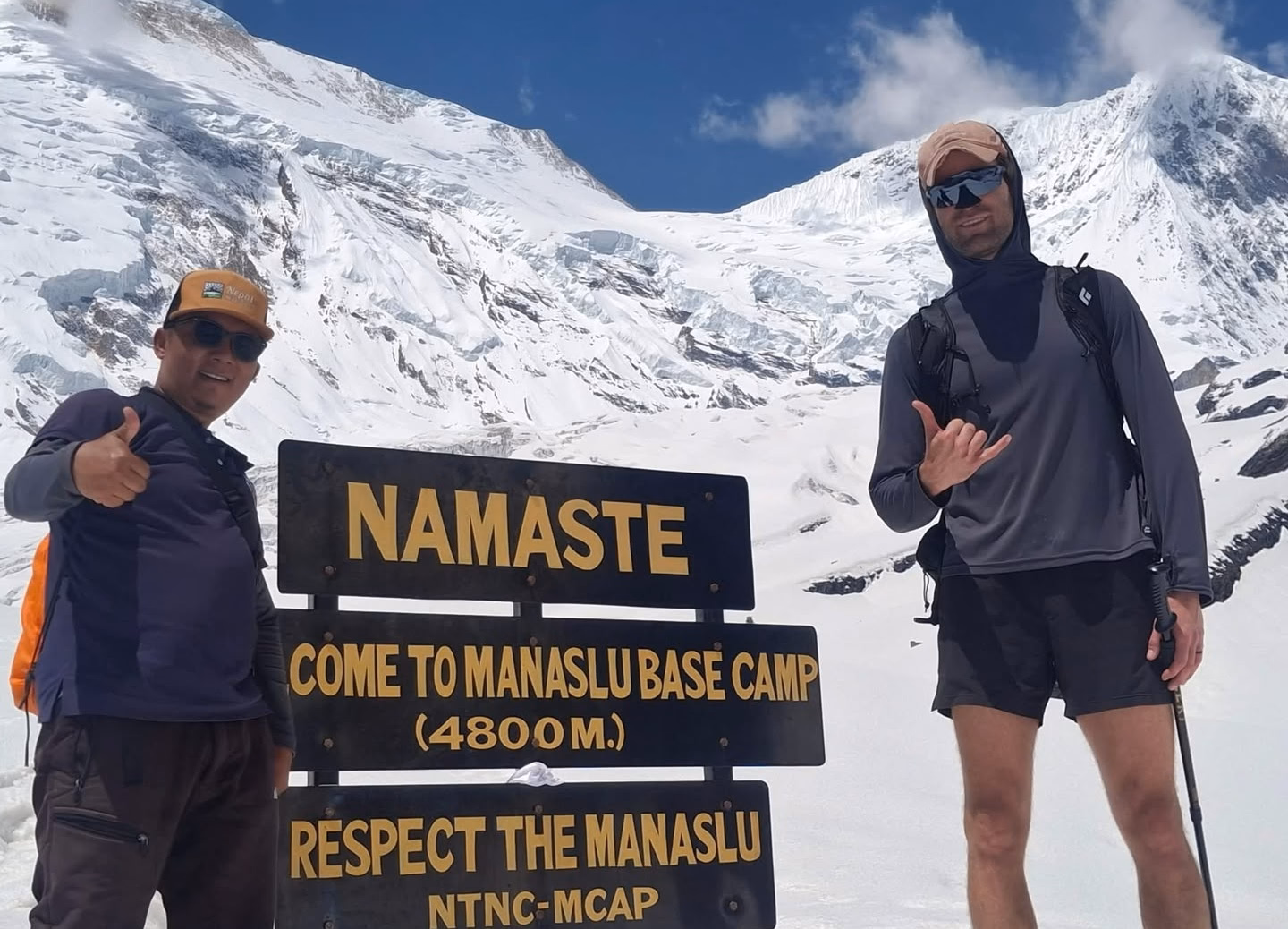 The world's 8th tallest Manasu Base Camp 4800m