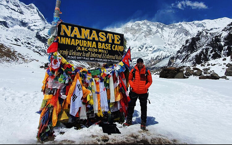 The world's 10th tallest Annapurna Base Camp